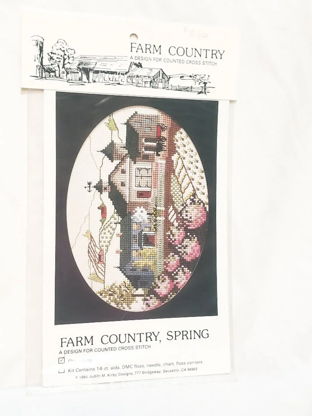Farm Country Spring Horse Barn House Cross Stitch Pattern 1984 Judith M Kirby